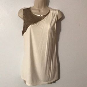 White and gold tank top